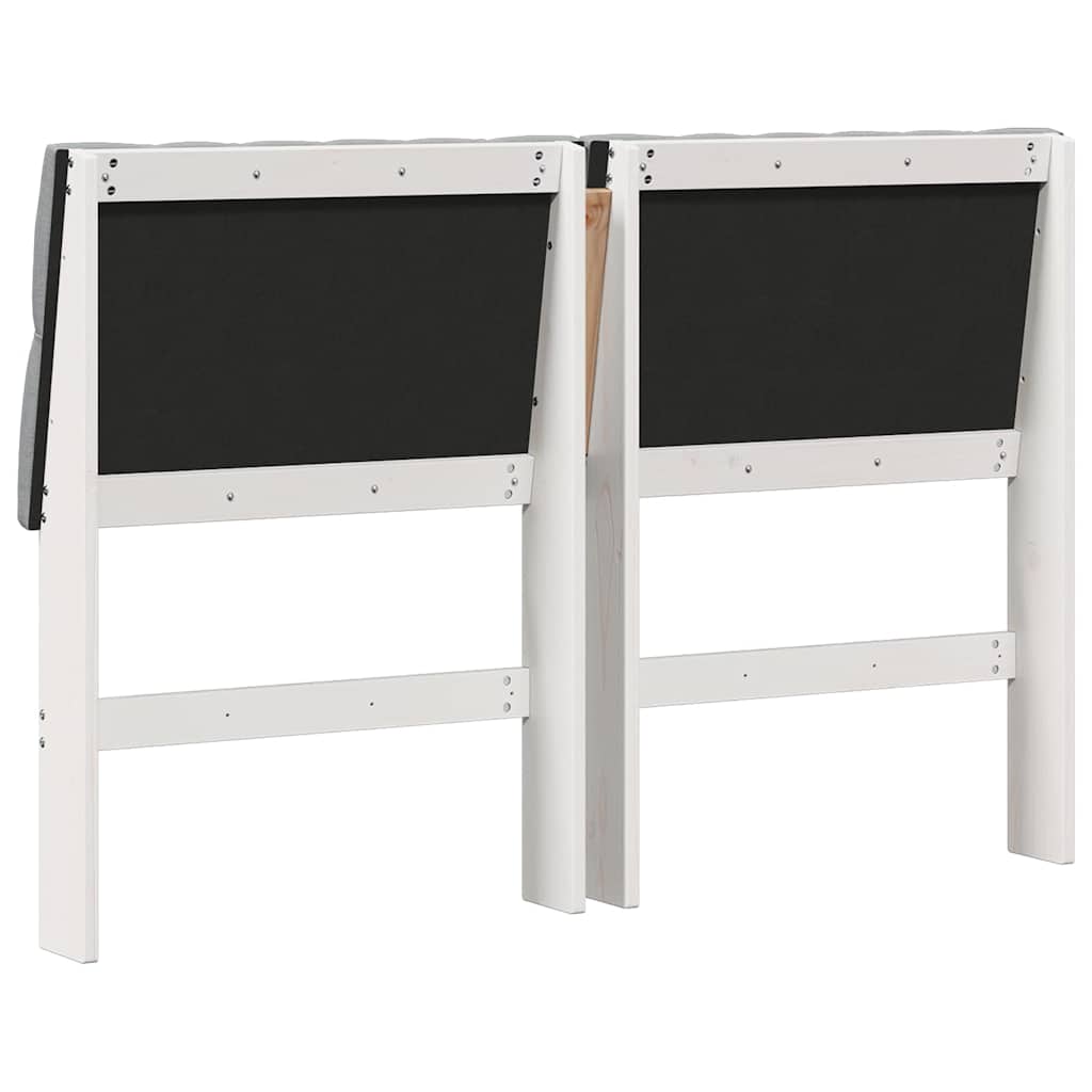 vidaXL Ταπετσαρισμένο κεφαλάρι Ανοιχτό γκρι 140 cm