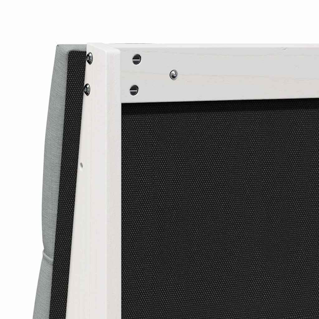 vidaXL Ταπετσαρισμένο κεφαλάρι Ανοιχτό γκρι 135 cm