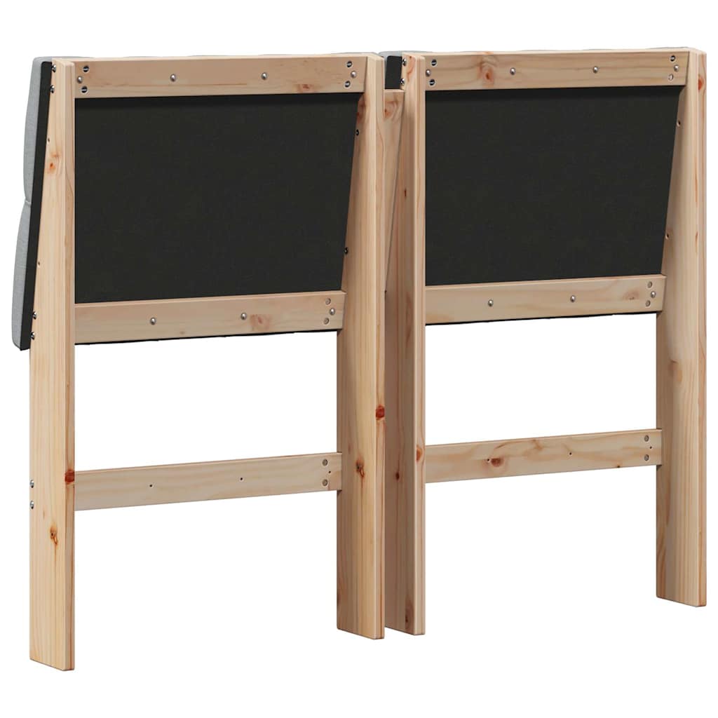 vidaXL Ταπετσαρισμένο κεφαλάρι Ανοιχτό γκρι 120 cm