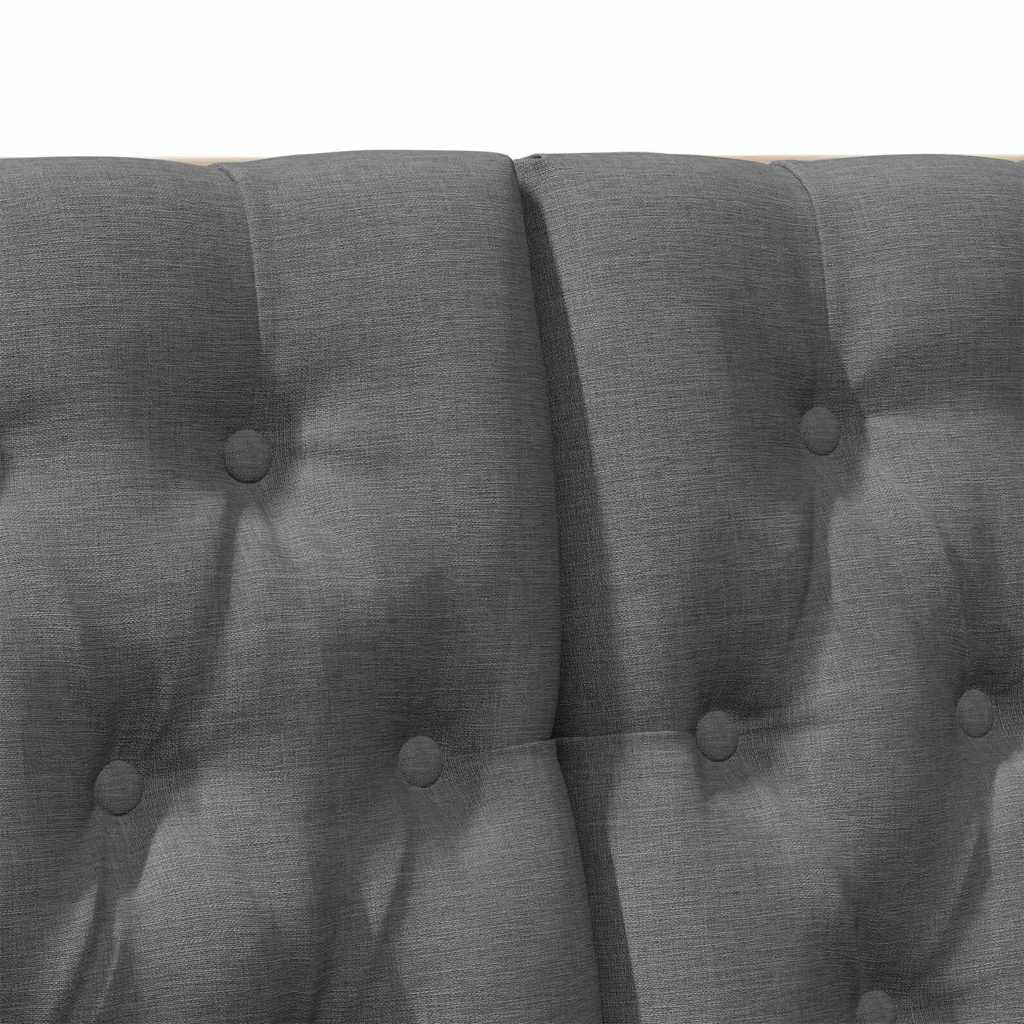 vidaXL Ταπετσαρισμένο κεφαλάρι Σκούρο Γκρι 120 cm Στερεά ξυλεία πεύκου