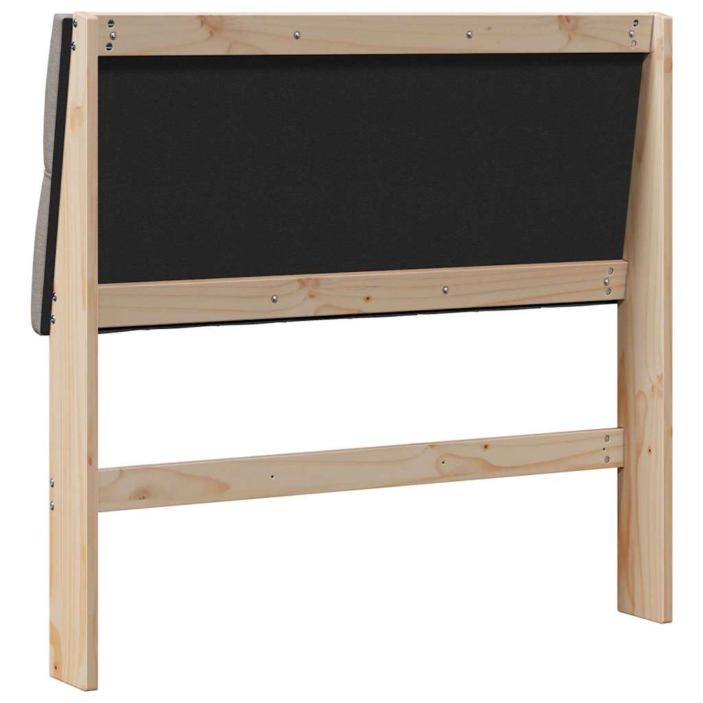 vidaXL Ταπετσαρισμένο κεφαλάρι Taupe 100 cm Στερεά ξυλεία πεύκου