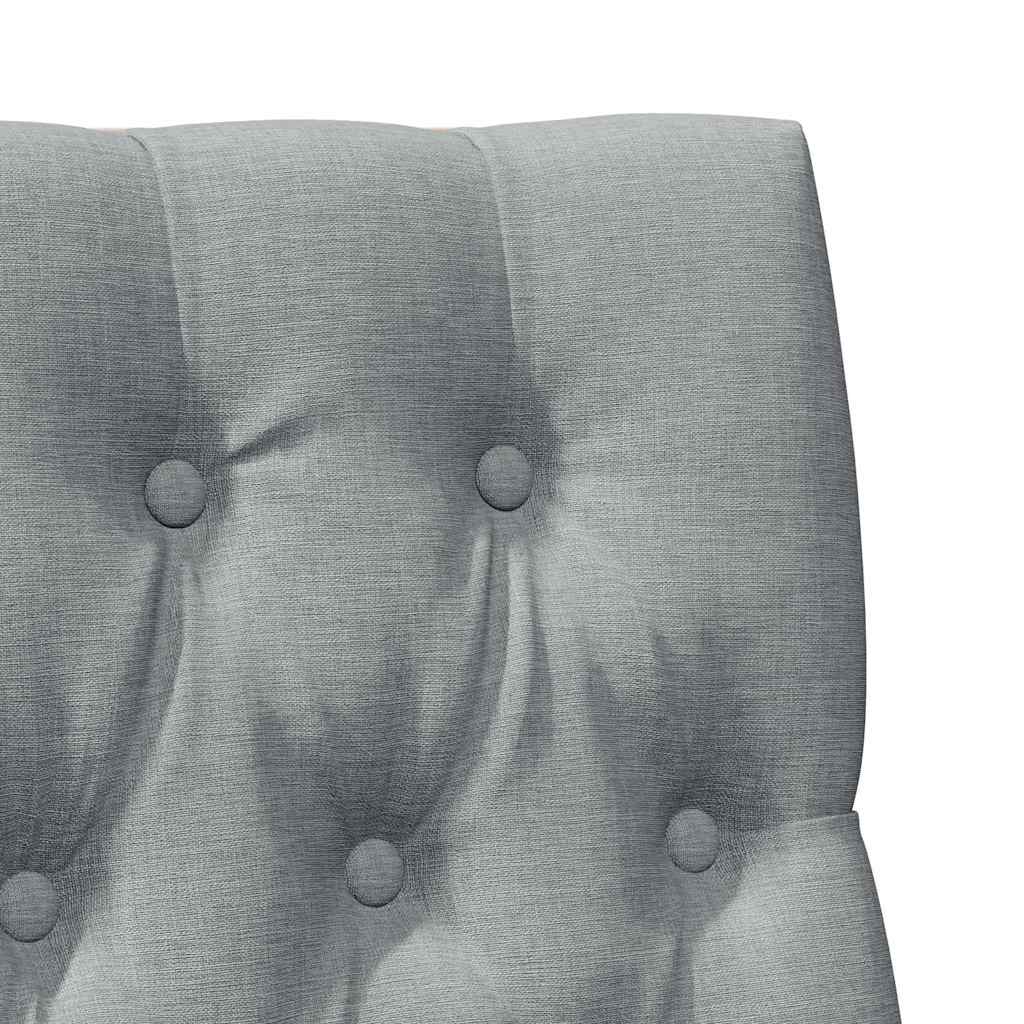 vidaXL Ταπετσαρισμένο κεφαλάρι Ανοιχτό γκρι 90 cm Στερεά ξυλεία πεύκου