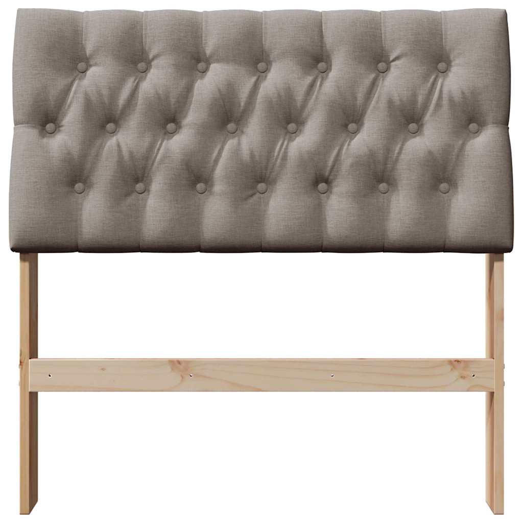 vidaXL Ταπετσαρισμένο κεφαλάρι Taupe 90 cm Στερεά ξυλεία πεύκου