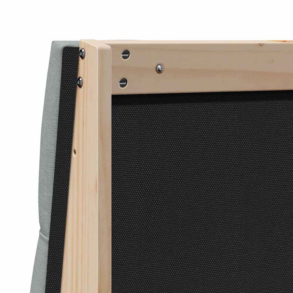 vidaXL Ταπετσαρισμένο κεφαλάρι Ανοιχτό γκρι 80 cm Στερεά ξυλεία πεύκου