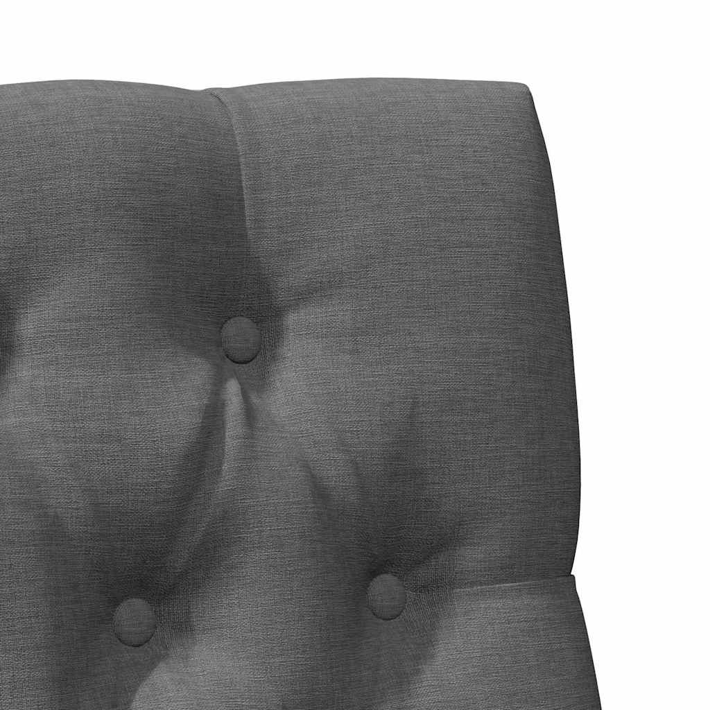 vidaXL Ταπετσαρισμένο κεφαλάρι Σκούρο Γκρι 80 cm Στερεά ξυλεία πεύκου