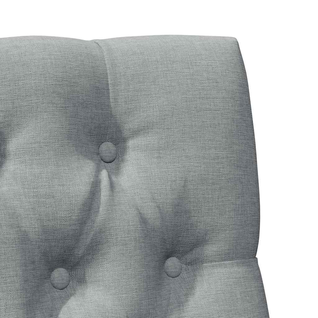 vidaXL Ταπετσαρισμένο κεφαλάρι Ανοιχτό γκρι 75 cm Στερεά ξυλεία πεύκου