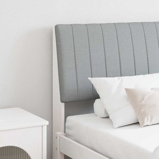 vidaXL Ταπετσαρισμένο κεφαλάρι Ανοιχτό γκρι 200 cm