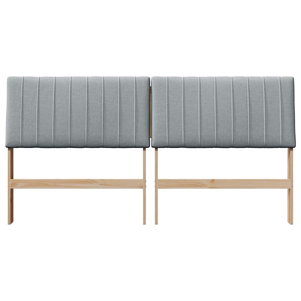 vidaXL Ταπετσαρισμένο κεφαλάρι Ανοιχτό γκρι 180 cm