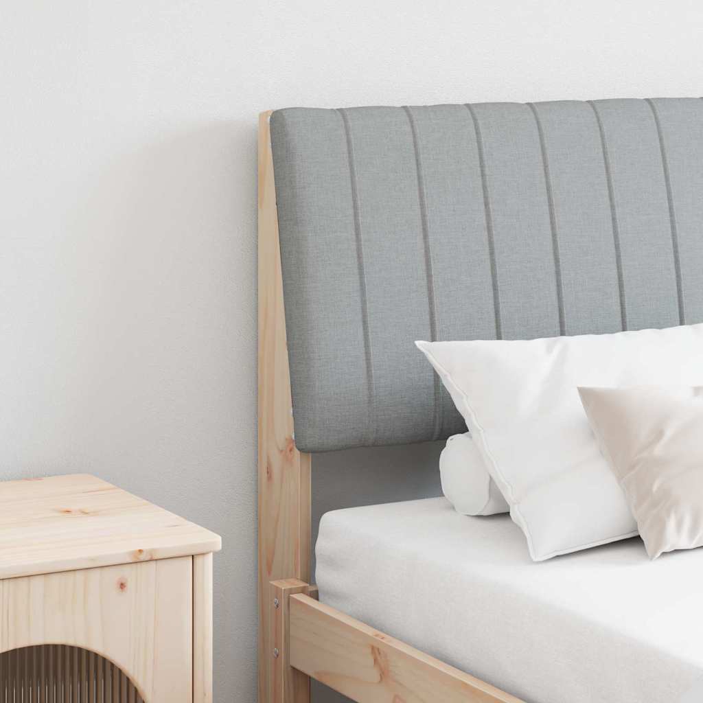 vidaXL Ταπετσαρισμένο κεφαλάρι Ανοιχτό γκρι 160 cm