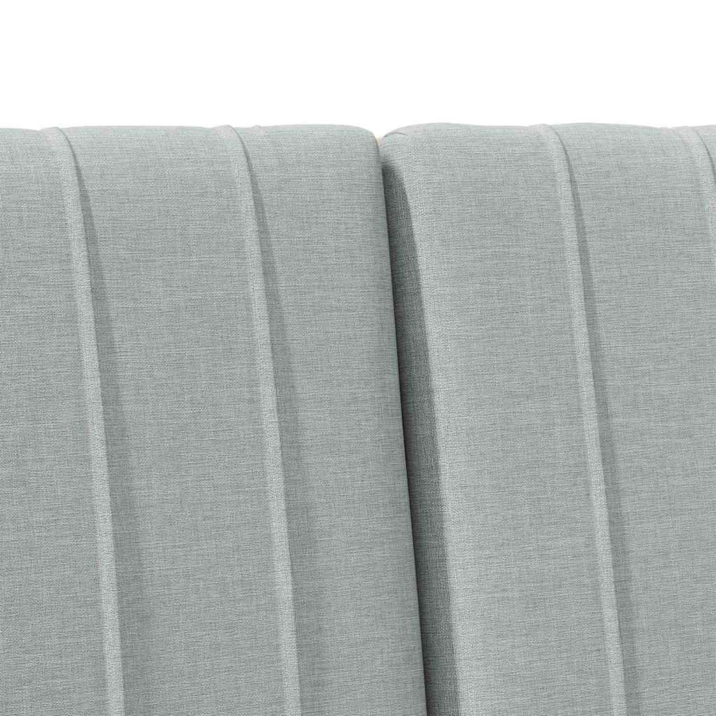 vidaXL Ταπετσαρισμένο κεφαλάρι Ανοιχτό γκρι 150 cm