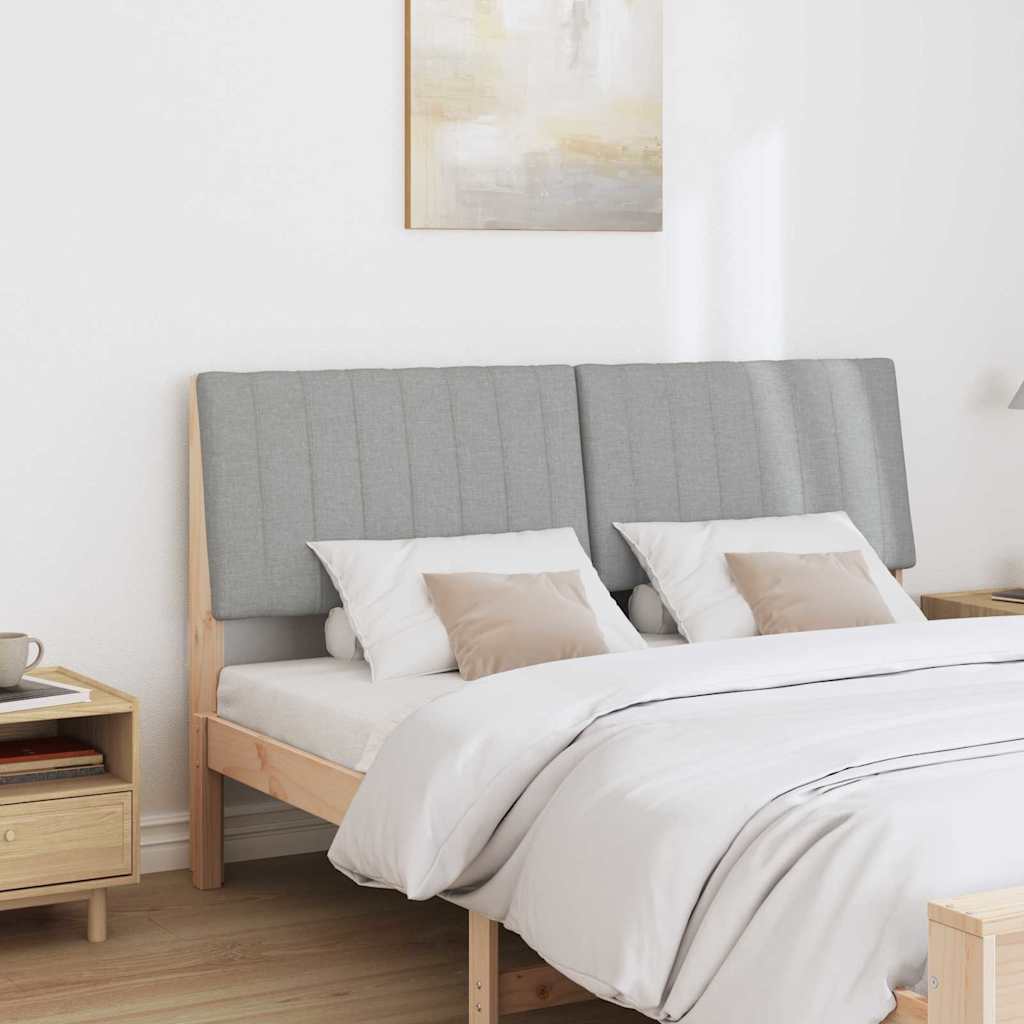 vidaXL Ταπετσαρισμένο κεφαλάρι Ανοιχτό γκρι 150 cm