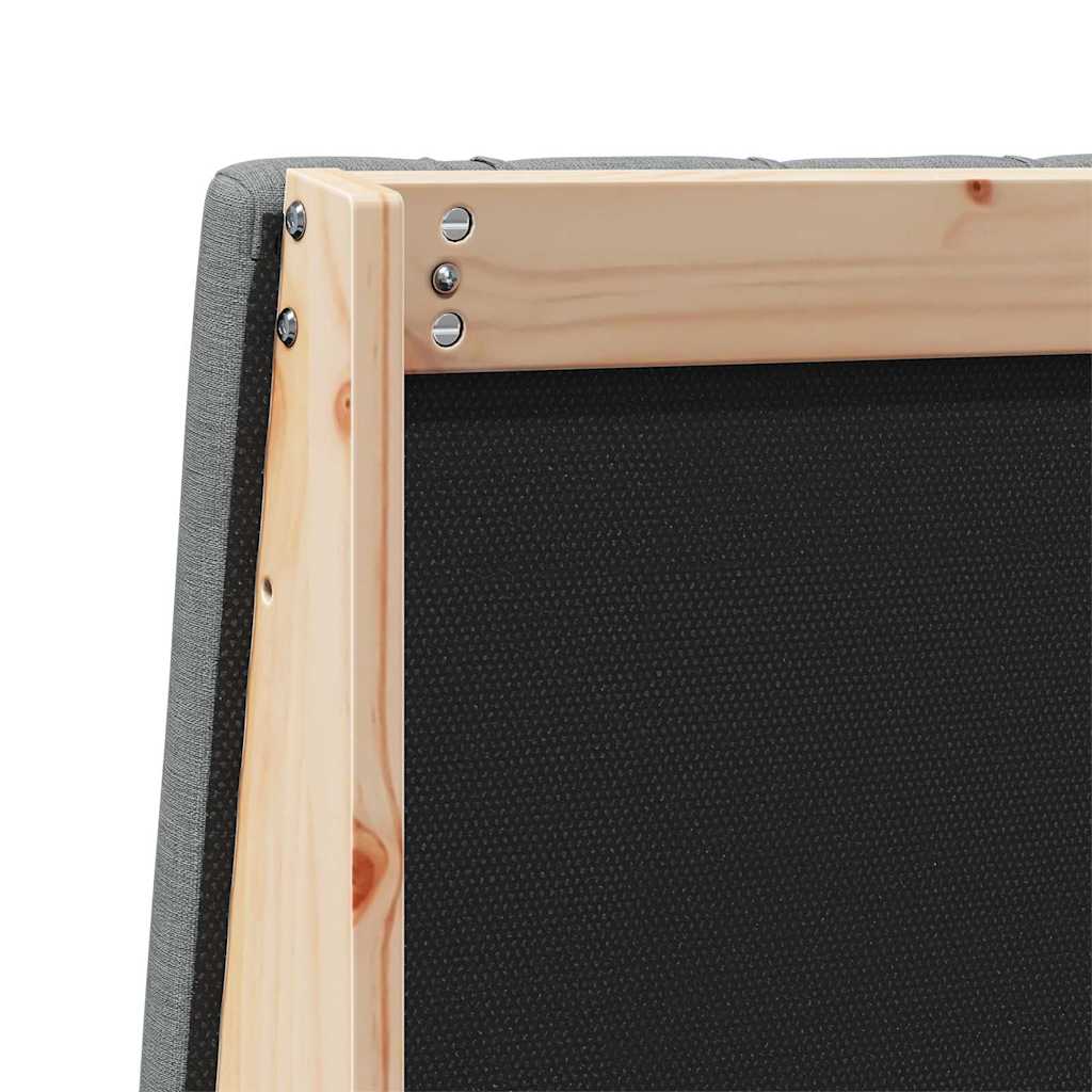 vidaXL Ταπετσαρισμένο κεφαλάρι Σκούρο Γκρι 150 cm Στερεά ξυλεία πεύκου