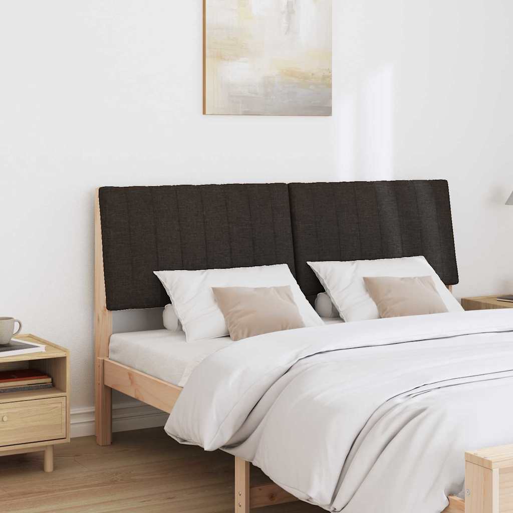vidaXL Ταπετσαρισμένο κεφαλάρι Μαύρο 150 cm Στερεά ξυλεία πεύκου