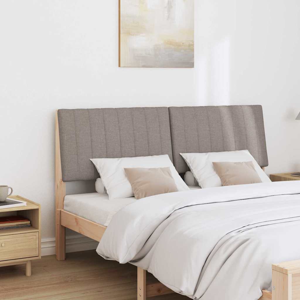 vidaXL Ταπετσαρισμένο κεφαλάρι Taupe 150 cm Στερεά ξυλεία πεύκου