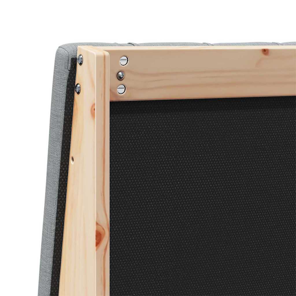 vidaXL Ταπετσαρισμένο κεφαλάρι Ανοιχτό γκρι 140 cm