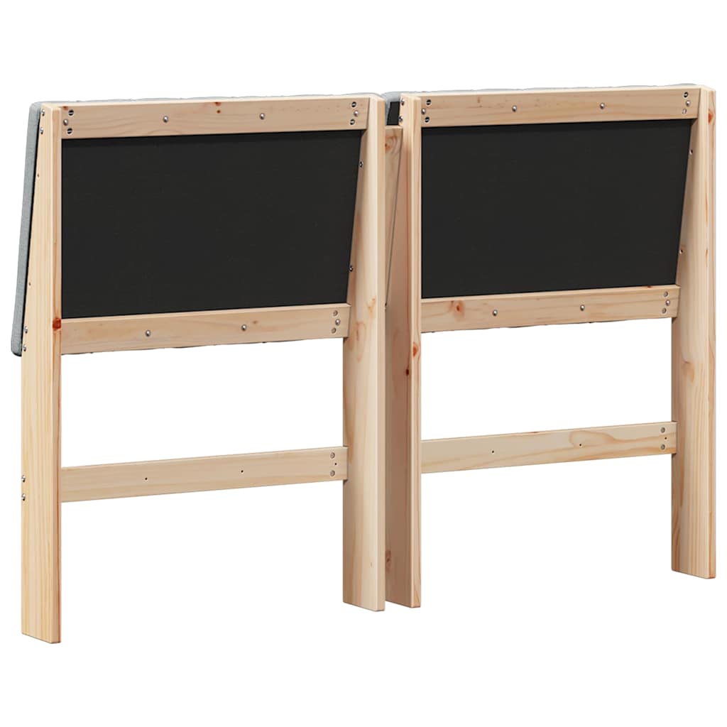 vidaXL Ταπετσαρισμένο κεφαλάρι Ανοιχτό γκρι 140 cm