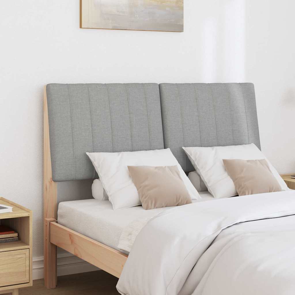 vidaXL Ταπετσαρισμένο κεφαλάρι Ανοιχτό γκρι 120 cm
