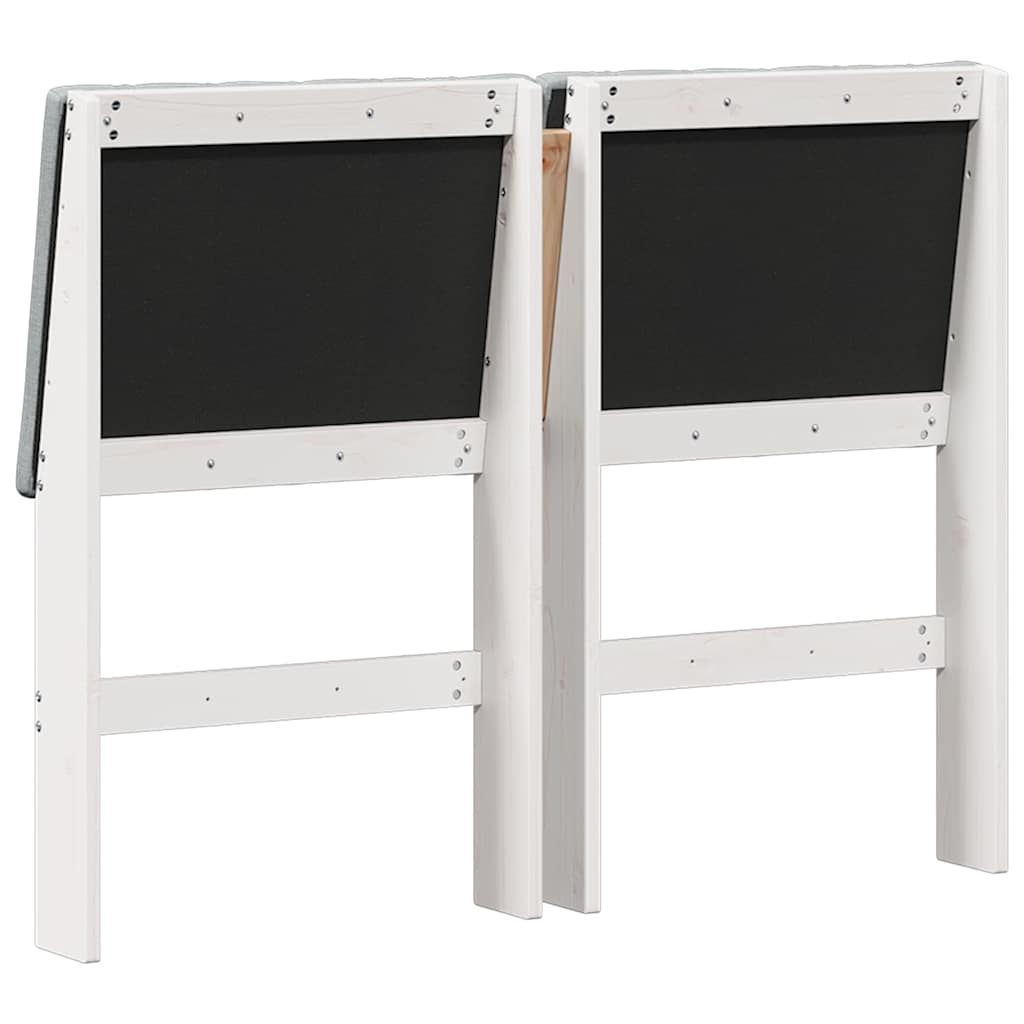 vidaXL Ταπετσαρισμένο κεφαλάρι Ανοιχτό γκρι 120 cm