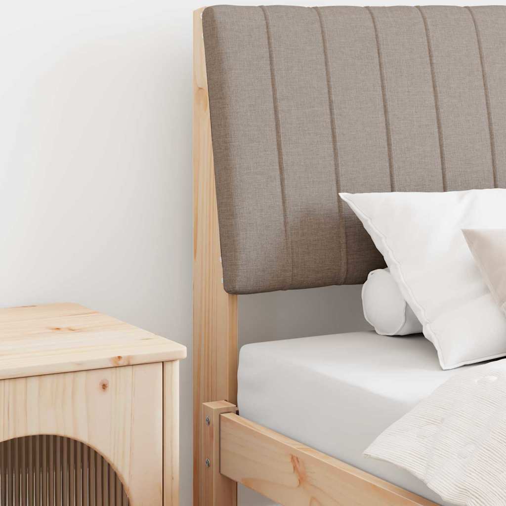 vidaXL Ταπετσαρισμένο κεφαλάρι Taupe 100 cm Στερεά ξυλεία πεύκου