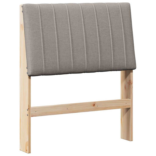 vidaXL Ταπετσαρισμένο κεφαλάρι Taupe 80 cm Στερεά ξυλεία πεύκου