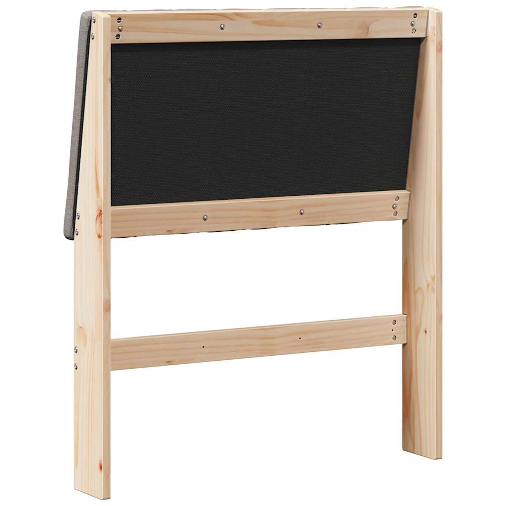 vidaXL Ταπετσαρισμένο κεφαλάρι Taupe 80 cm Στερεά ξυλεία πεύκου