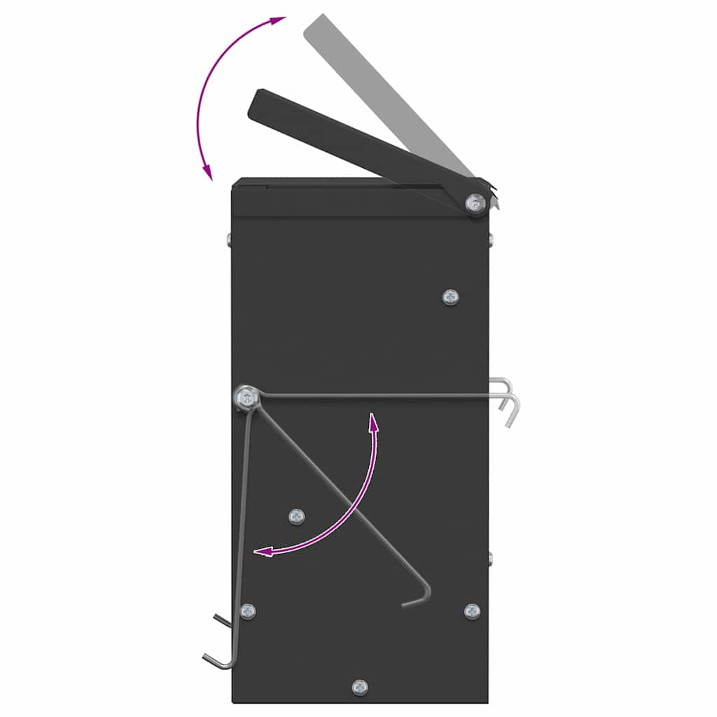 vidaXL Ταΐστρα Χαμστεριών Μαύρο 20 x 12,5 x 25 εκ.