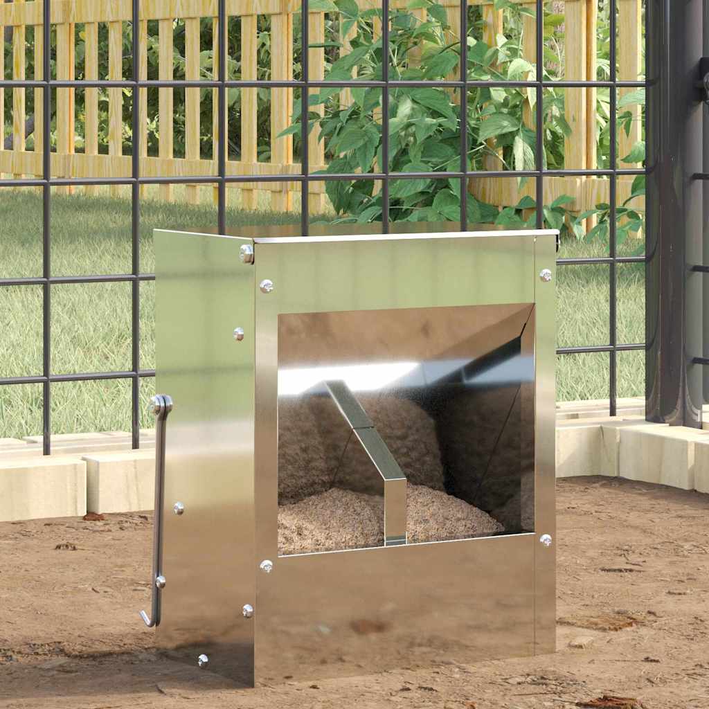 vidaXL Ταΐστρα Χαμστεριών Ασημί 20 x 12,5 x 25 εκ.