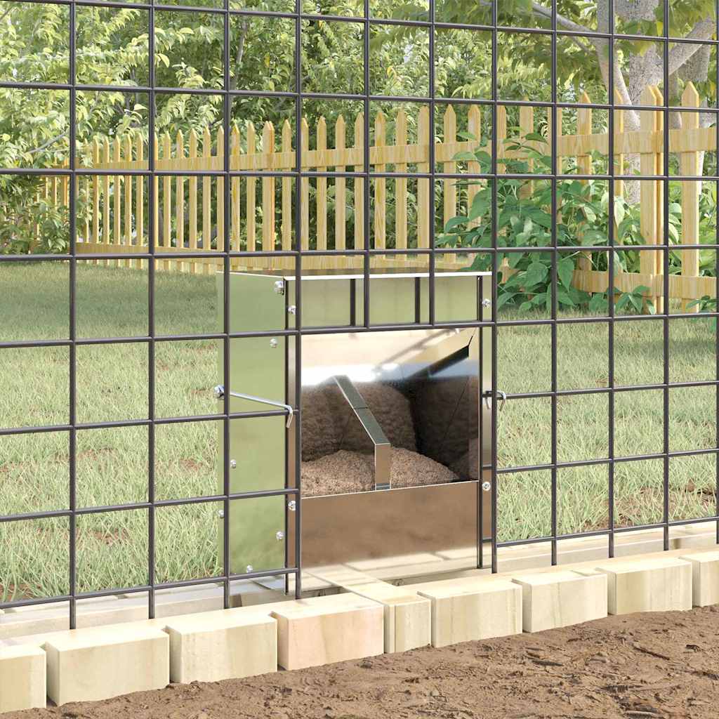 vidaXL Ταΐστρα Χαμστεριών Ασημί 20 x 12,5 x 25 εκ.