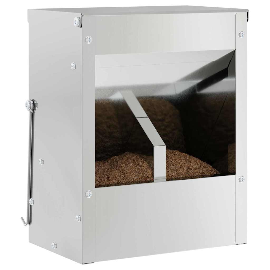 vidaXL Ταΐστρα Χαμστεριών Ασημί 20 x 12,5 x 25 εκ.