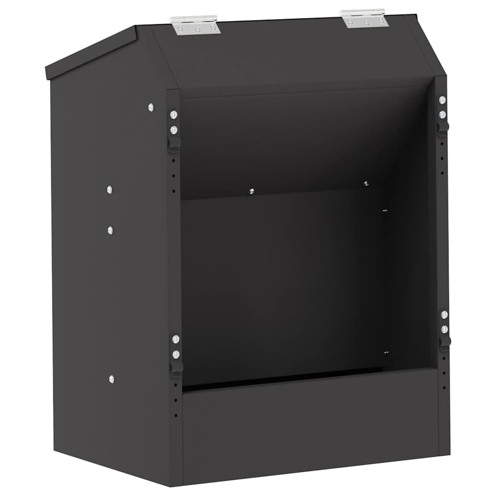 vidaXL Ταΐστρα Χαμστεριών Μαύρο 64.5 x 25.5 x 45.5 εκ.