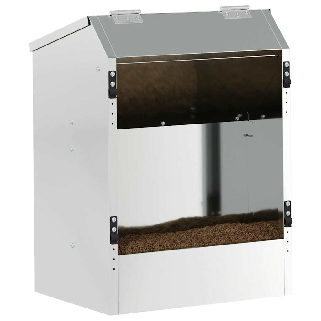 vidaXL Ταΐστρα Χαμστεριών Ασημί 64.5 x 25.5 x 45.5 εκ.