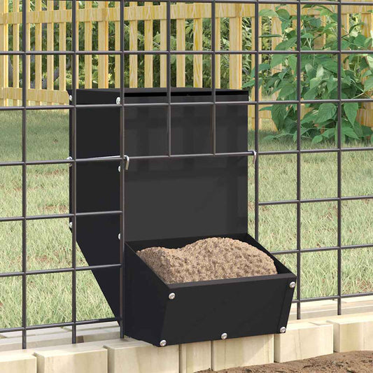 vidaXL Ταΐστρα Χαμστεριών Μαύρο 17,5 x 26 x 28,5 εκ 1,5 kg