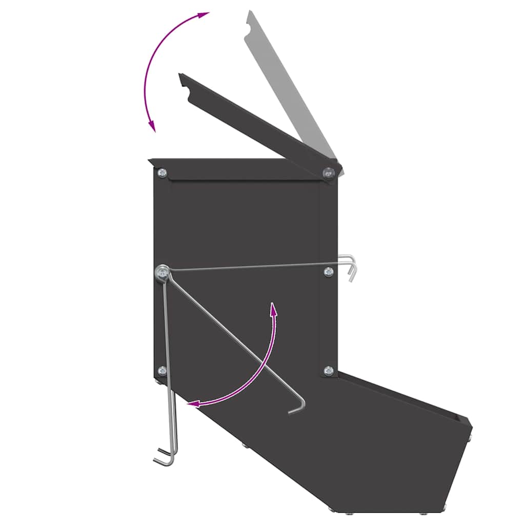 vidaXL Ταΐστρα Χαμστεριών Μαύρο 17,5 x 26 x 28,5 εκ