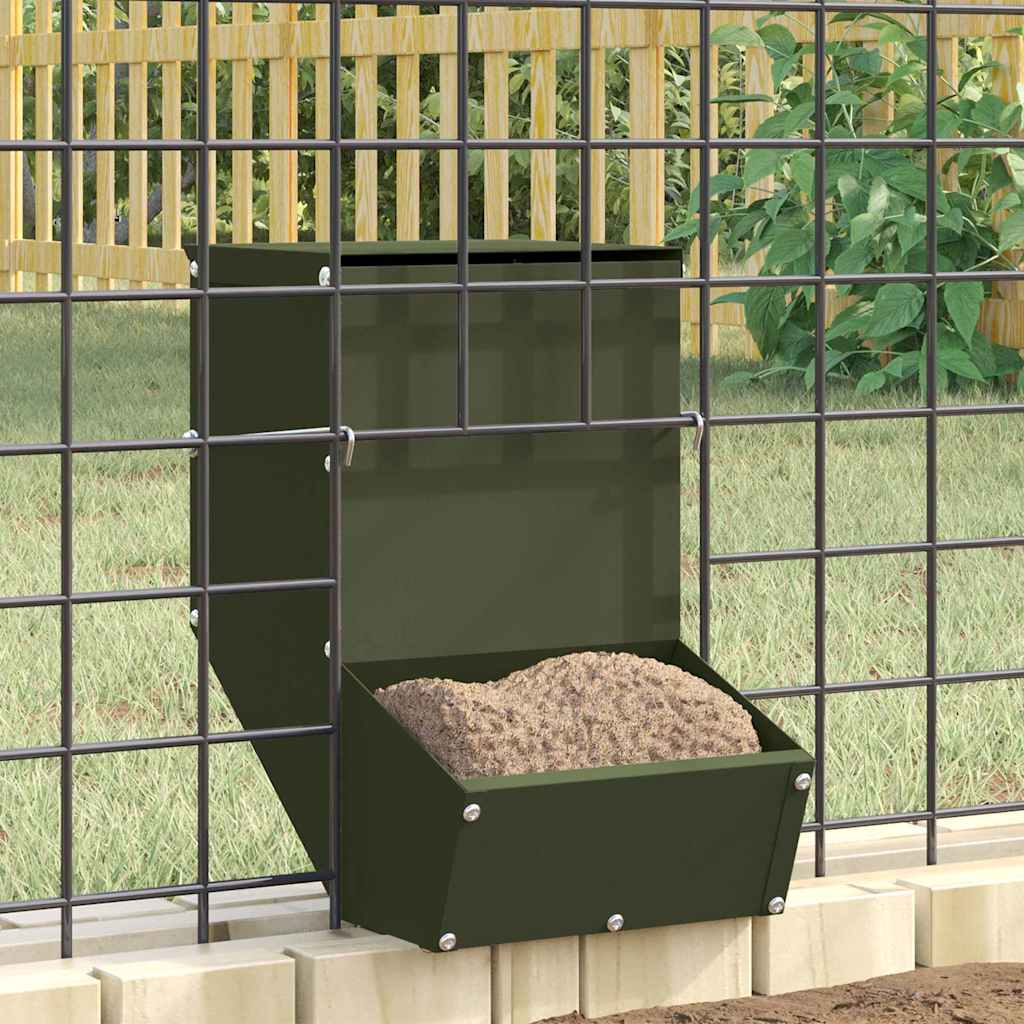 vidaXL Ταΐστρα Χαμστεριών Ελιά Πράσινη 17,5 x 26 x 28,5 εκ