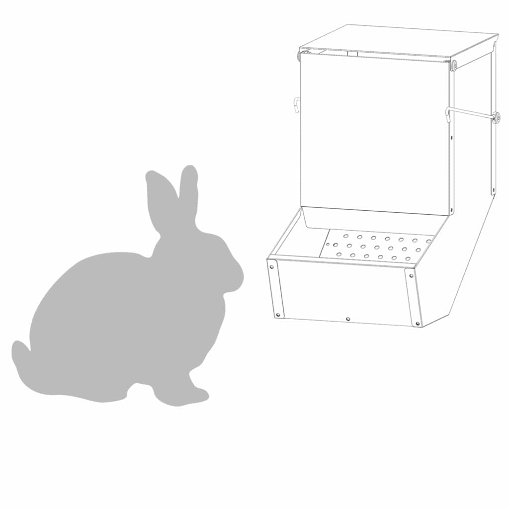 vidaXL Ταΐστρα Χαμστεριών Ασημί 17,5 x 26 x 28,5 εκ