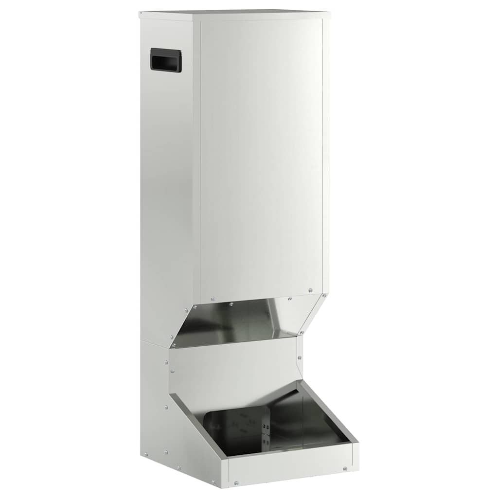 vidaXL Ταΐστρα ελαφιών Ασημί 28 x 30 x 80 εκ. Επικαλυμμένος Χάλυβας