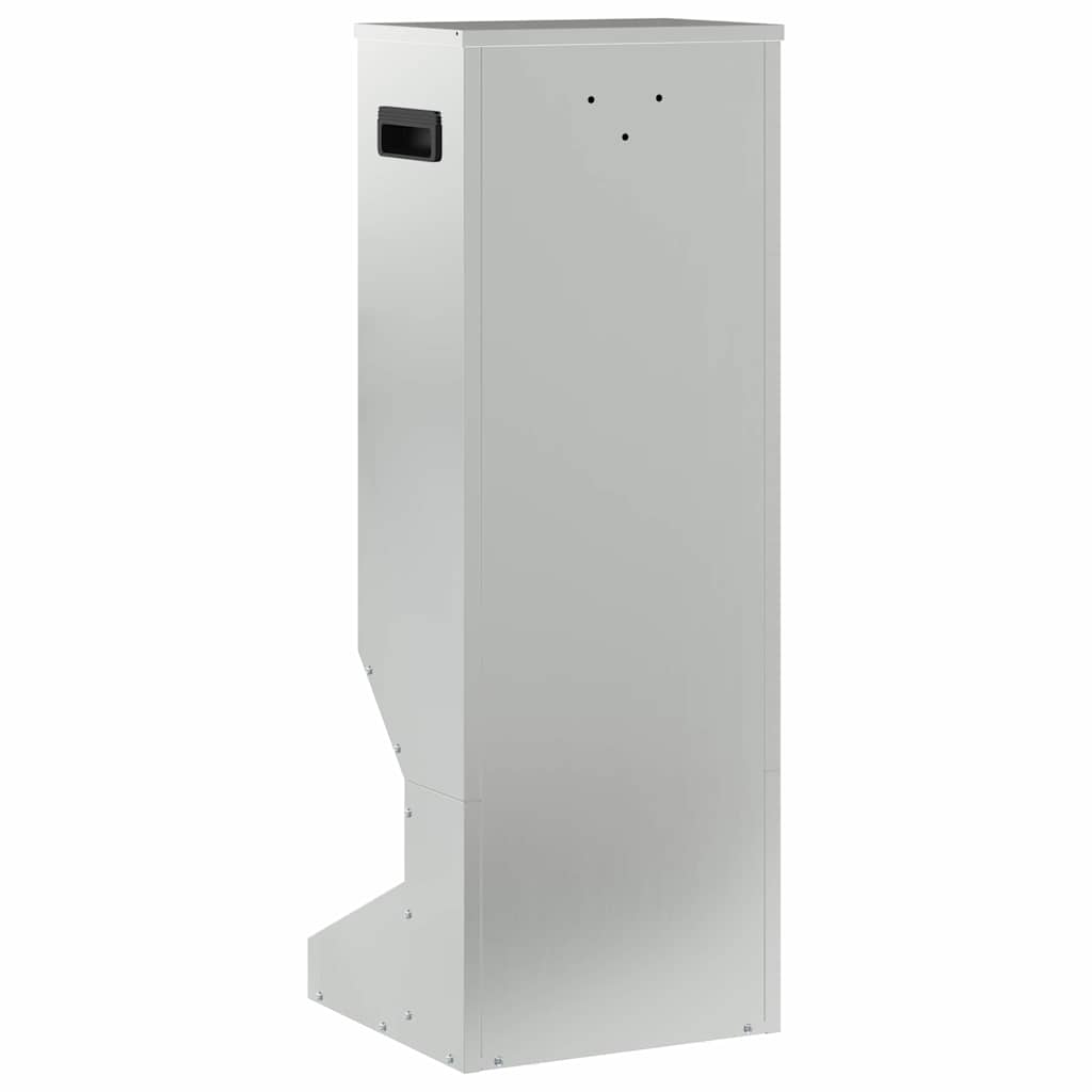 vidaXL Ταΐστρα ελαφιών Ασημί 28 x 30 x 80 εκ. Επικαλυμμένος Χάλυβας