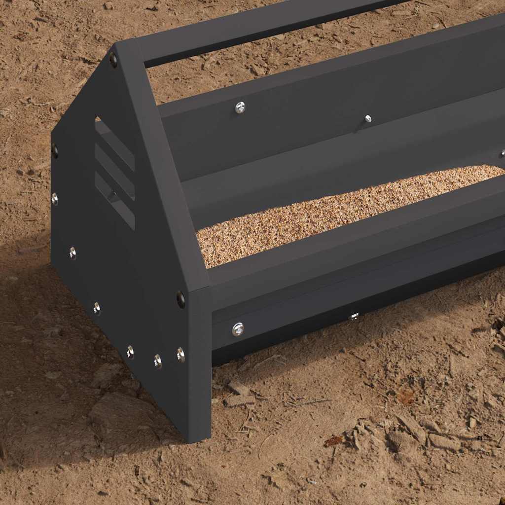 vidaXL Τάφος ταΐσματος κοτόπουλων Μαύρο 108 x 20,5 x 20 εκ.