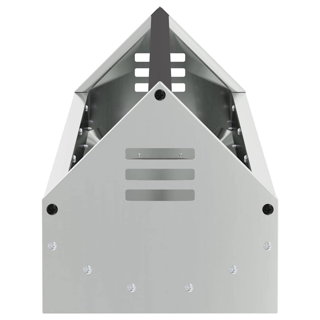 vidaXL Τάφος ταΐσματος κοτόπουλων Ασημί 108 x 20,5 x 20 εκ.