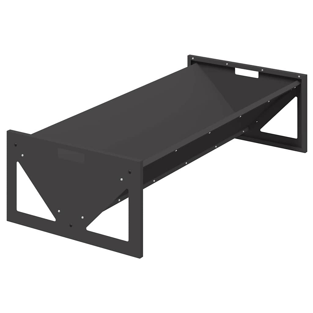 vidaXL Ταΐστρα για ζώα Μαύρο 108 x 50 x 28 εκ Ψυχρής Έλασης Χάλυβας