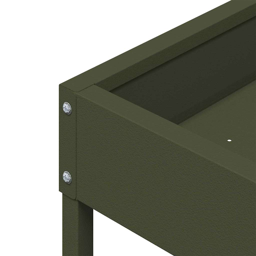 vidaXL Ταΐστρα για Πουλιά Ελιά Πράσινη 80 x 28 x 13.5 cm
