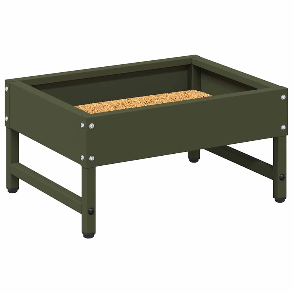 vidaXL Ταΐστρα για Πουλιά Ελιά Πράσινη 80 x 28 x 13.5 cm
