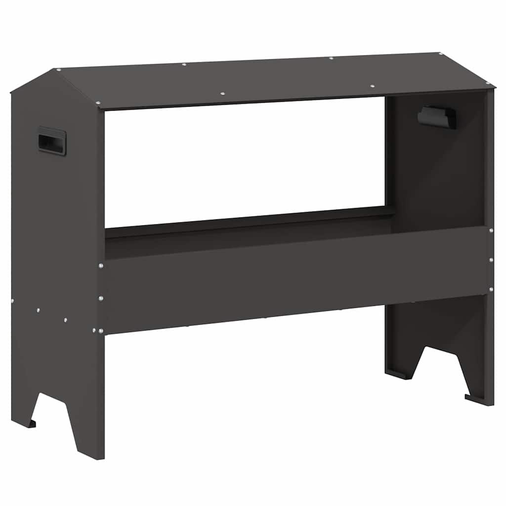 vidaXL Ταΐστρα για ζώα Μαύρο 79 x 35 x 62 εκ. Ψυχρής Έλασης Χάλυβας