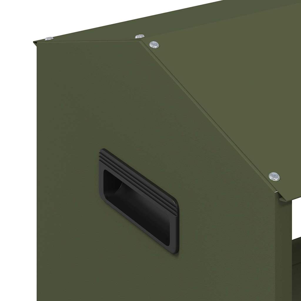 vidaXL Ταΐστρα για ζώα Ελιά Πράσινη 79 x 35 x 62 εκ.