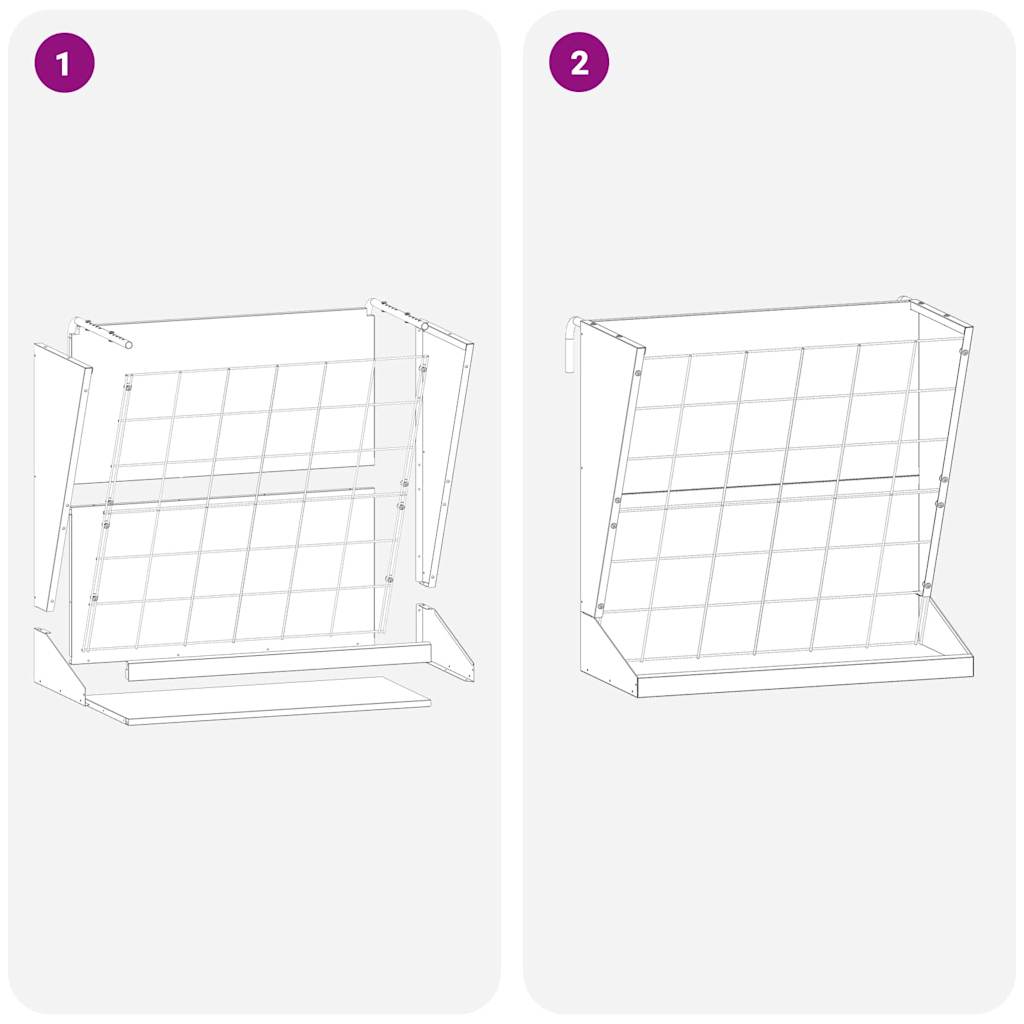 vidaXL Φαγητό για Ξηρά Χόρτα Μαύρο 71 x 33 x 70 εκ