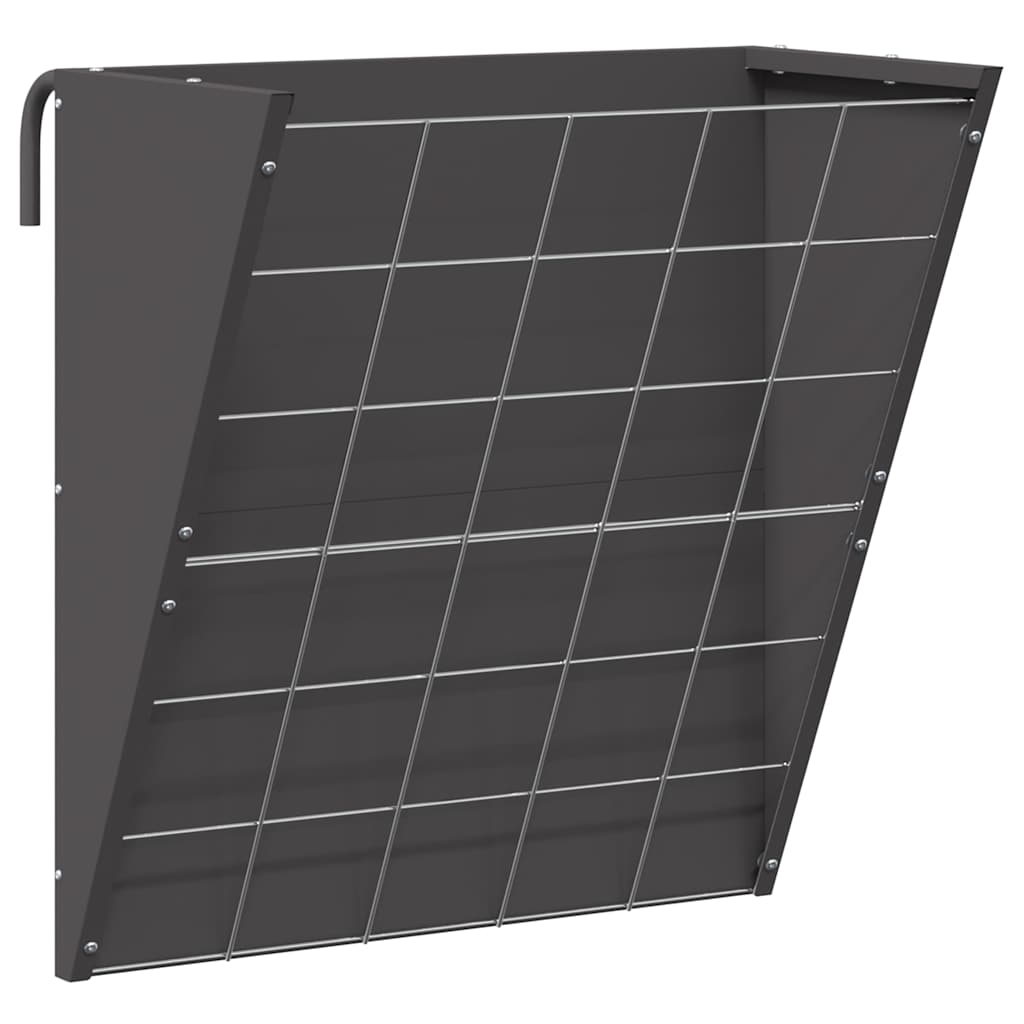 vidaXL Κρεμαστός τροφοδότης άχυρου Μαύρο 61 x 33 x 66 εκ 5 kg