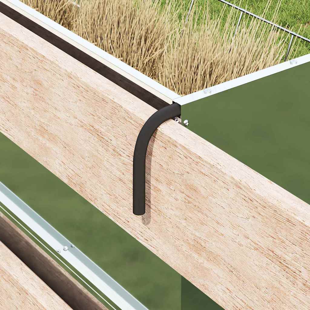 vidaXL Κρεμαστός τροφοδότης άχυρου Ασημί 61 x 33 x 66 εκ