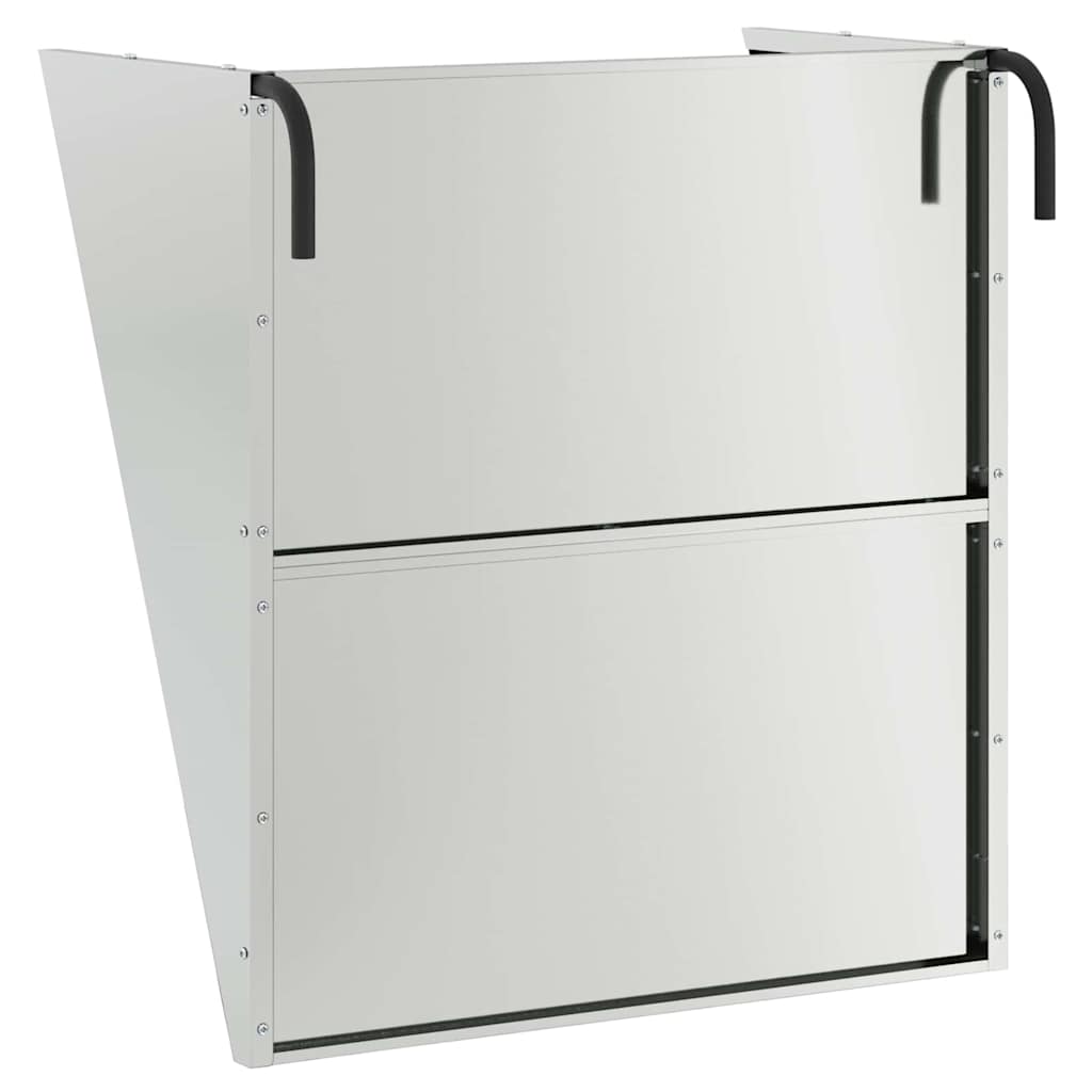 vidaXL Κρεμαστός τροφοδότης άχυρου Ασημί 61 x 33 x 66 εκ