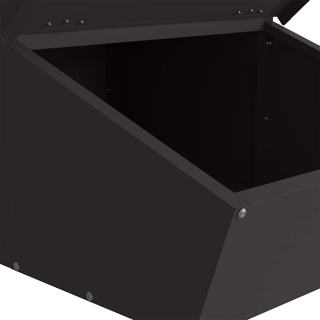 vidaXL Ταΐστρα Γουρουνιών Μαύρο 55 x 38 x 76 εκ. Ψυχρής Έλασης Χάλυβας