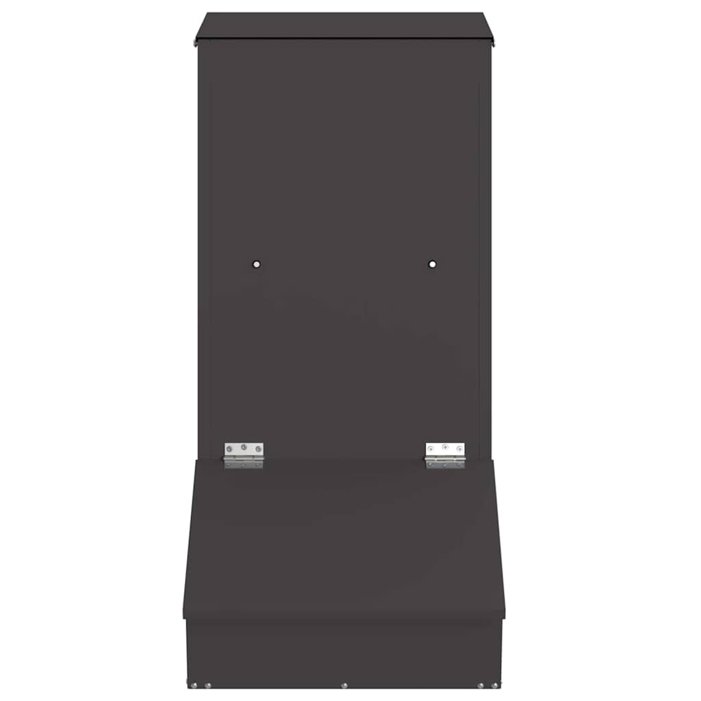 vidaXL Ταΐστρα Γουρουνιών Μαύρο 55 x 38 x 76 εκ. Ψυχρής Έλασης Χάλυβας